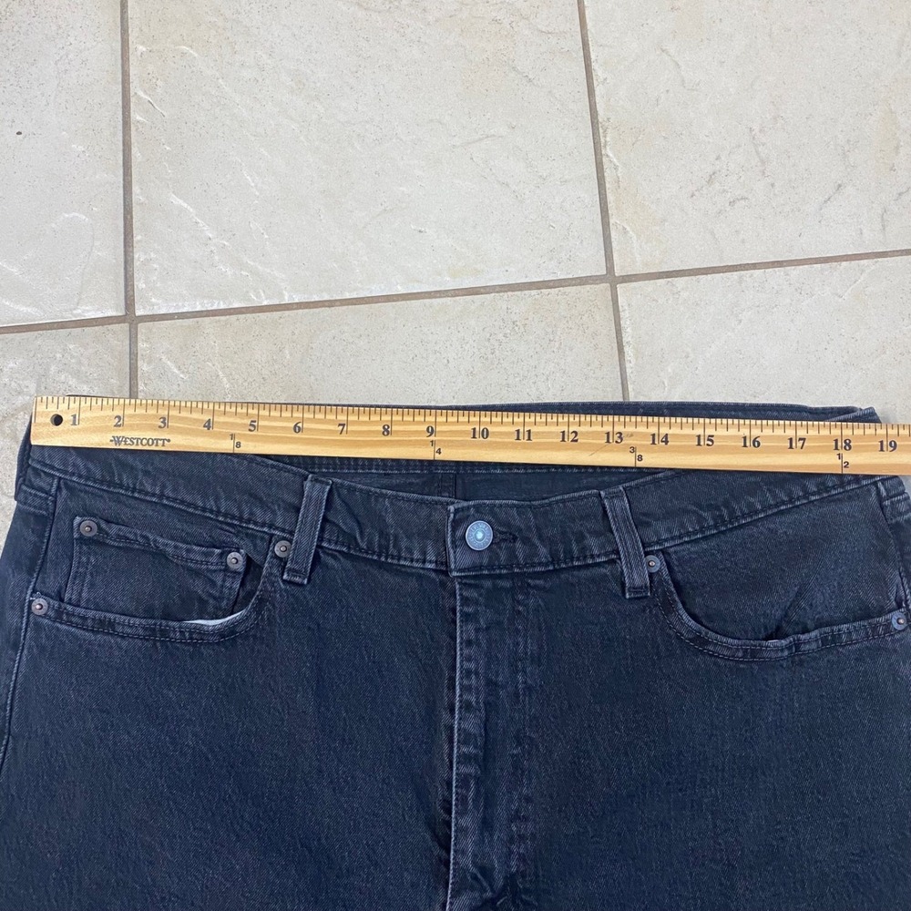 Levi Strauss Mens 505‎ Regular Fit Straight Leg Jeans Black Size 40x30 - Picture 5 of 9